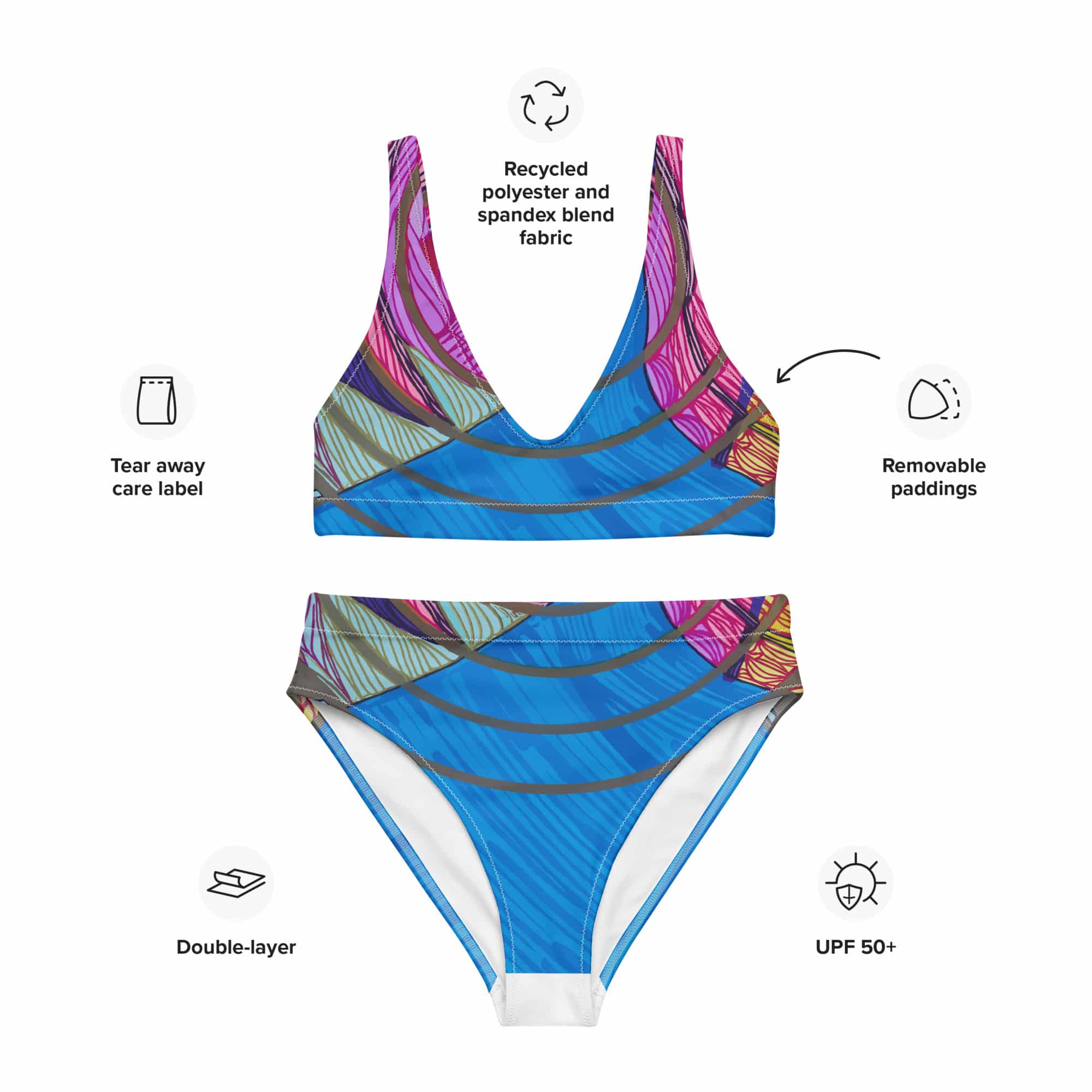 Recycled high-waisted bikini – TOA