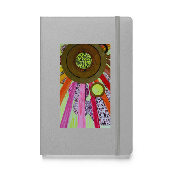 hardcover bound notebook silver front 657a5476583c6